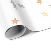 Papier Cadeau Étoiles Abstraites (Coin rond)