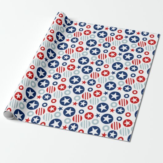 Papier Cadeau Étoiles américaines (Déroulé)