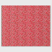 Papier Cadeau Étoiles argentées sur rouge foncé (Plat)