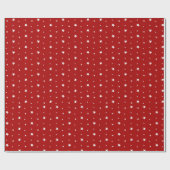 Papier Cadeau Étoiles blanches en rouge (Plat)