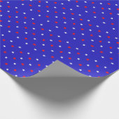 Papier Cadeau Étoiles blanches et rouges - Motif étoilé (Coin)