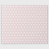 Papier Cadeau Étoiles Blanches Rose Noir Moderne Design Chic ten (Plat)
