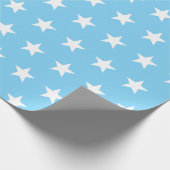 Papier Cadeau Étoiles blanches sur le bleu (Coin)