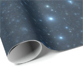 Papier Cadeau Étoiles bleues (Coin rond)