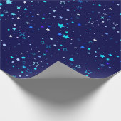 Papier Cadeau Étoiles bleues 2 (Coin)