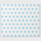 Papier Cadeau Étoiles bleues douces (Plat)