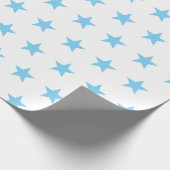 Papier Cadeau Étoiles bleues douces (Coin)