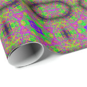 Papier Cadeau étoiles bleues super psychédélique (Coin rond)