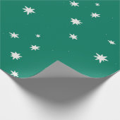 Papier Cadeau étoiles crème sur le vert (Coin)