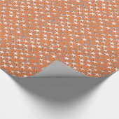 Papier Cadeau Étoiles d'argent sur cuivre (Coin)
