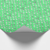 Papier Cadeau étoiles d'argent, sur vert citron (Coin)