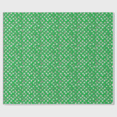 Papier Cadeau étoiles d'argent sur vert émeraude (Plat)
