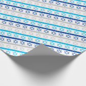 Papier Cadeau Étoiles De David Pour Hanoukka (Coin)