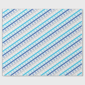 Papier Cadeau Étoiles de David pour Hanukkah  (Plat)