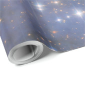 Papier Cadeau Étoiles de diamant en Carina Nebula Hubble Space (Coin rond)