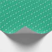 Papier Cadeau Étoiles de fête blanches (Coin)