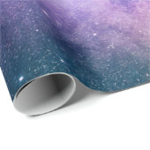 Papier Cadeau étoiles de fumée de l'univers Abstrait (Coin rond)