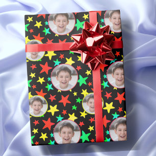 Papier Cadeau Étoiles de logo personnalisées