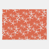 Papier Cadeau Étoiles de Mer Rose Corail (Devant 3)