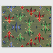 Papier Cadeau Étoiles de Noël (Plat)