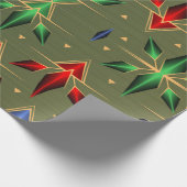 Papier Cadeau Étoiles de Noël (Coin)