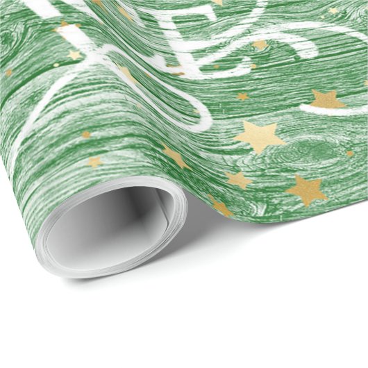 Papier Cadeau étoiles de Noël (Coin rond)