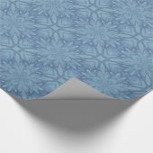 Papier Cadeau Étoiles de Noël bleu doux #2 (Coin)