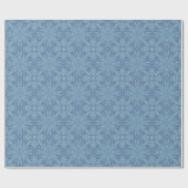 Papier Cadeau Étoiles de Noël bleu doux #2 (Plat)