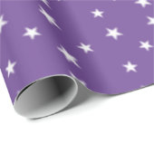 Papier Cadeau Étoiles de Noël Lilac Stray Flexible (Coin rond)