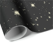 Papier Cadeau étoiles de nuit ciel étoilé ciel (Coin rond)