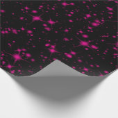 Papier Cadeau Étoiles de Parties scintillant étincelantes noir e (Coin)