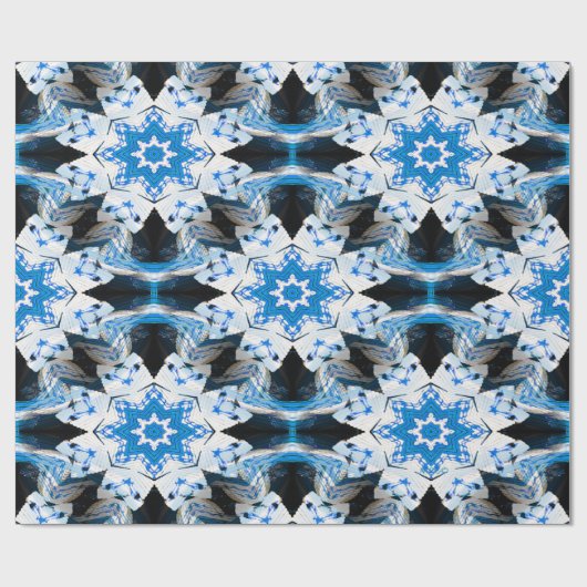 Papier Cadeau Étoiles d'hiver.... (Plat)