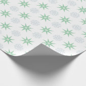 Papier Cadeau Étoiles d'hiver et Snowflakes Motif Blanc (Coin)