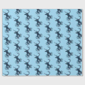 Papier Cadeau Étoiles d'hiver Snowflakes Noël Cerf (Plat)