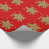 Papier Cadeau Étoiles d'or (Coin)