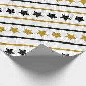 Papier Cadeau Étoiles Dorées (Coin)