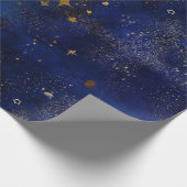 Papier Cadeau Étoiles dorées et navires (Coin)