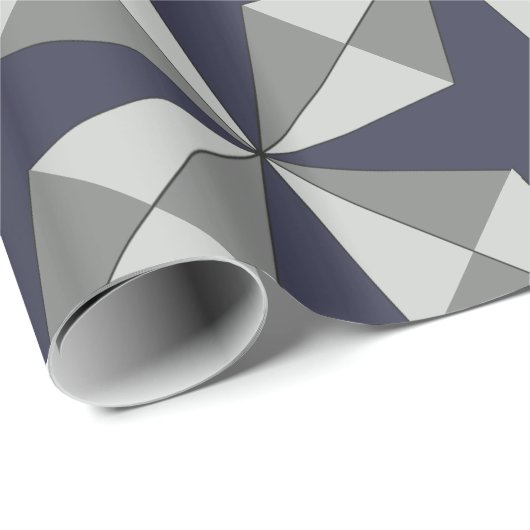 Papier Cadeau Étoiles et diamants tout motif géométrique de (Coin rond)