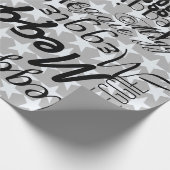 Papier Cadeau Étoiles et noms personnalisés (Coin)