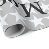 Papier Cadeau Étoiles et noms personnalisés (Coin rond)