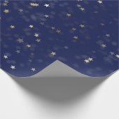 Papier Cadeau Étoiles et points d'or sur papier d'enveloppement (Coin)