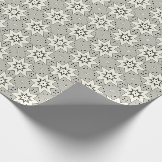 Papier Cadeau Étoiles et points monochromes (Coin)