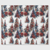 Papier Cadeau Étoiles et rayures patriotiques (Plat)