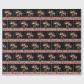 Papier Cadeau Étoiles filantes avec drapeau américain (Plat)