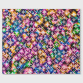 Papier Cadeau Etoiles funky, colorées (Plat)