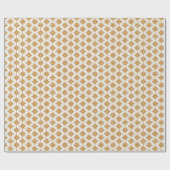 Papier Cadeau Etoiles géométriques jaunes dorés Noël minimal (Plat)