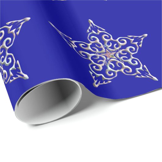 Papier Cadeau Étoiles Iridescentes enveloppant papier (Coin rond)