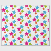 Papier Cadeau - Étoiles Multicolores (Plat)
