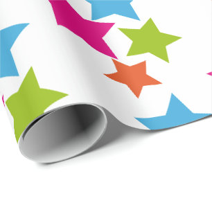 Papier Cadeau - Étoiles Multicolores