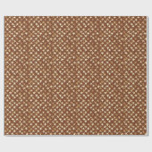 Papier Cadeau étoiles or sur chocolat brun (Plat)